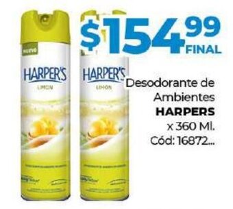 Diarco Harpers Desodorante de Ambientes x 360 ml oferta