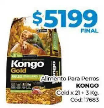 Diarco Kongo Alimento Para Perros Gold x 21 + 3 Kg oferta