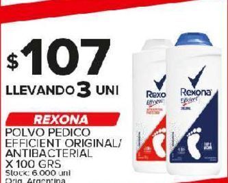 Carrefour Maxi Talco rexona 100g oferta