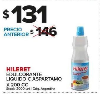 Carrefour Maxi Edulcorante hileret 200cc oferta