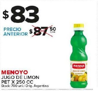Carrefour Maxi Jugo de limon menoyo 250cc oferta