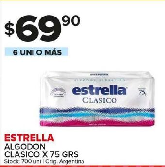 Carrefour Maxi Algodón estrella 75gr oferta