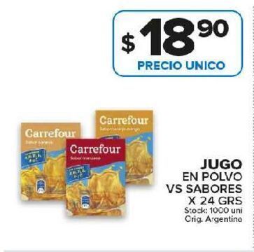 Jugo en polvo carrefour oferta en Carrefour Maxi