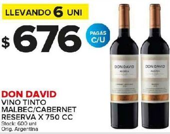 Carrefour Maxi Vino tinto don david oferta