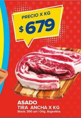 Carrefour Maxi Asado tira ancha x kg oferta