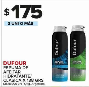 Carrefour Maxi Espuma de afeitar dufour clasica/hidratante 138g oferta