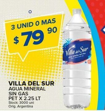 Carrefour Maxi Agua mineral villa del sur x 2,25l oferta