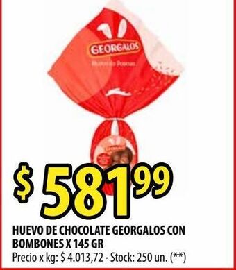 Punto Mayorista Huevo de chocolate georgalos oferta