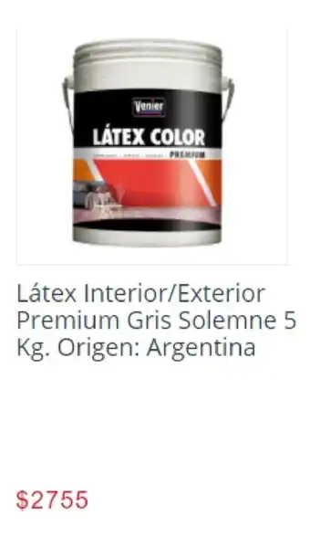 Easy Venier Latéx Interior/Exterior Premium Gris Solemne 5kg. oferta
