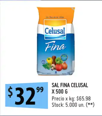 Punto Mayorista Celusal Sal Fina x 500g oferta