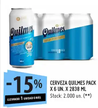 Punto Mayorista Quilmes Cerveza Pack x 6un. x 2838ml oferta
