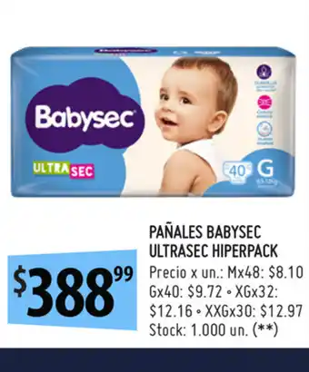 Punto Mayorista Babysec Ultrasec Pañales Hiperpack oferta