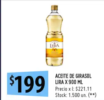 Punto Mayorista Lira Aceite de Girasol x 900ml oferta