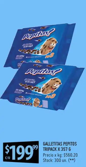Punto Mayorista Pepitos Galletitas Tripack x 357g oferta