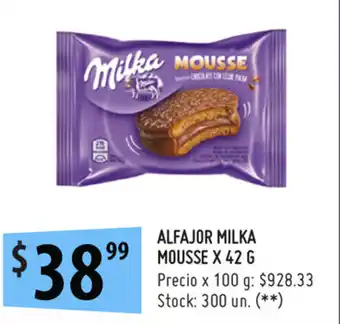 Punto Mayorista Milka Mousse Alfajor x 42g oferta