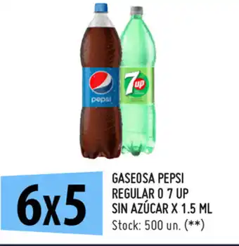 Punto Mayorista Pepsi Regular o 7 Up Sin Azúcar Gaseosa x 1.5ml oferta