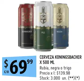 Punto Mayorista Koningsbacher Cerveza x 500ml oferta