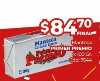 Diarco Manteca primer premio oferta