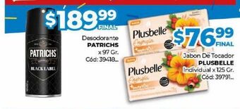 Diarco Desodorante patrichs x 97 gr oferta