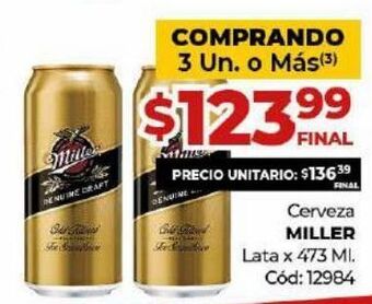 Diarco Cerveza miller oferta