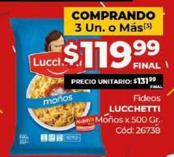 Diarco Fideos lucchetti oferta