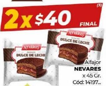 Diarco Alfajor nevares oferta