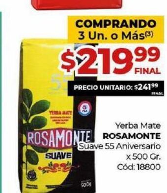 Diarco Yerba mate rosamonte oferta