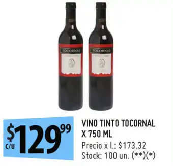 Punto Mayorista Tocornal Vino Tinto x 750ml oferta