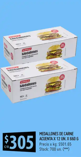 Punto Mayorista Acuenta Medallones de Carne x 12un. x 660g oferta