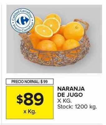 Carrefour Maxi Naranja de jugo oferta