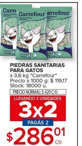 Carrefour Maxi Piedras sanitarias para gatos oferta