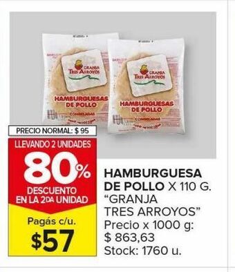 Carrefour Maxi Hamburguesa de pollo oferta