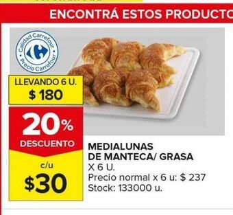 Carrefour Maxi Medialunas de manteca / grasa oferta