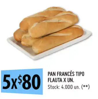 Punto Mayorista Pan Francés Tipo Flauta x un. oferta
