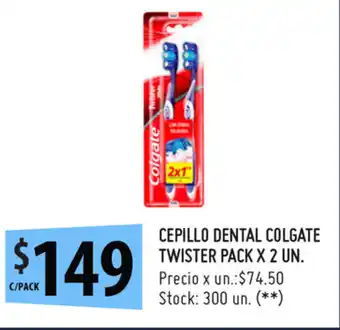 Punto Mayorista Colgate Twister Cepillo Dental Pack x 2un. oferta