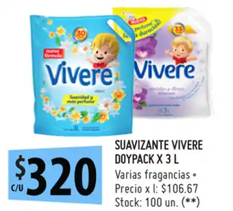 Punto Mayorista Vivere Suavizante Doypack x 3L oferta