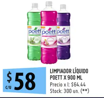 Punto Mayorista Poett Limpiador Líquido x 900ml oferta