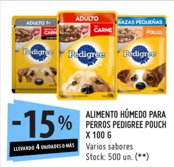 Punto Mayorista Pedigree Alimento Húmeda Para Perros Pouch x 100g oferta