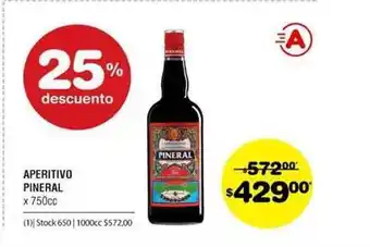Atomo Conviene Pineral Aperitivo x 750cc oferta