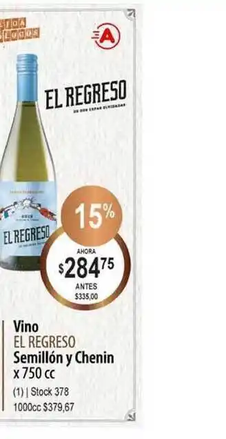 Atomo Conviene El Regreso Semillón Y Chenin Vino x 750cc oferta