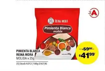 Atomo Conviene Reina Mora Pimienta Blanca Molida x 25g oferta
