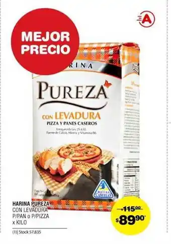 Atomo Conviene Pureza Harina Con Levadora P/Pan O P/Pizza oferta