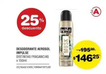 Atomo Conviene Musk Desodorante Aerosol Impulse x 150ml oferta