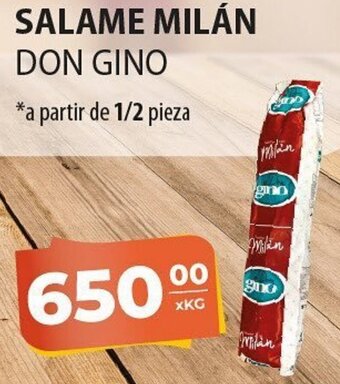El Milagro Mayorista Salame Milan Don Gino oferta