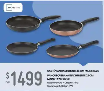 Changomas Sartén antiadherente 16 cm mainstays oferta