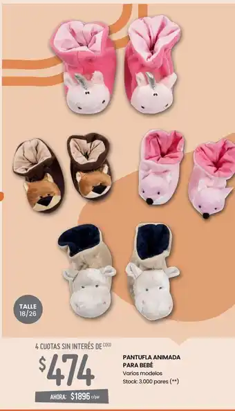 Changomas Pantufla animada para bebé oferta