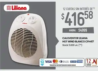 Changomas Caloventor liliana hot wind blanco oferta