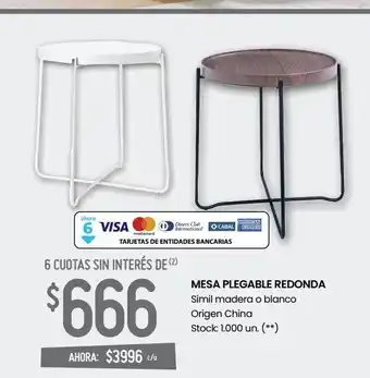 Walmart Mesa plegable redonda oferta