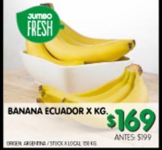 Jumbo Banana ecuador kg oferta