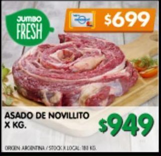 Jumbo Asado de novillito kg oferta